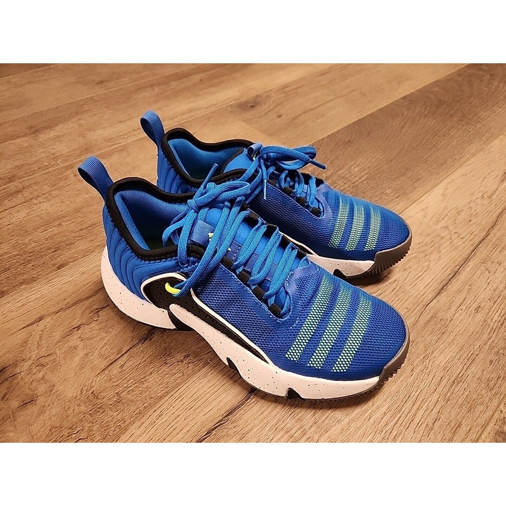 Size 5.5 Adidas Big Kids Trae Unlimited J Basketball Shoes Blue Black Green‎